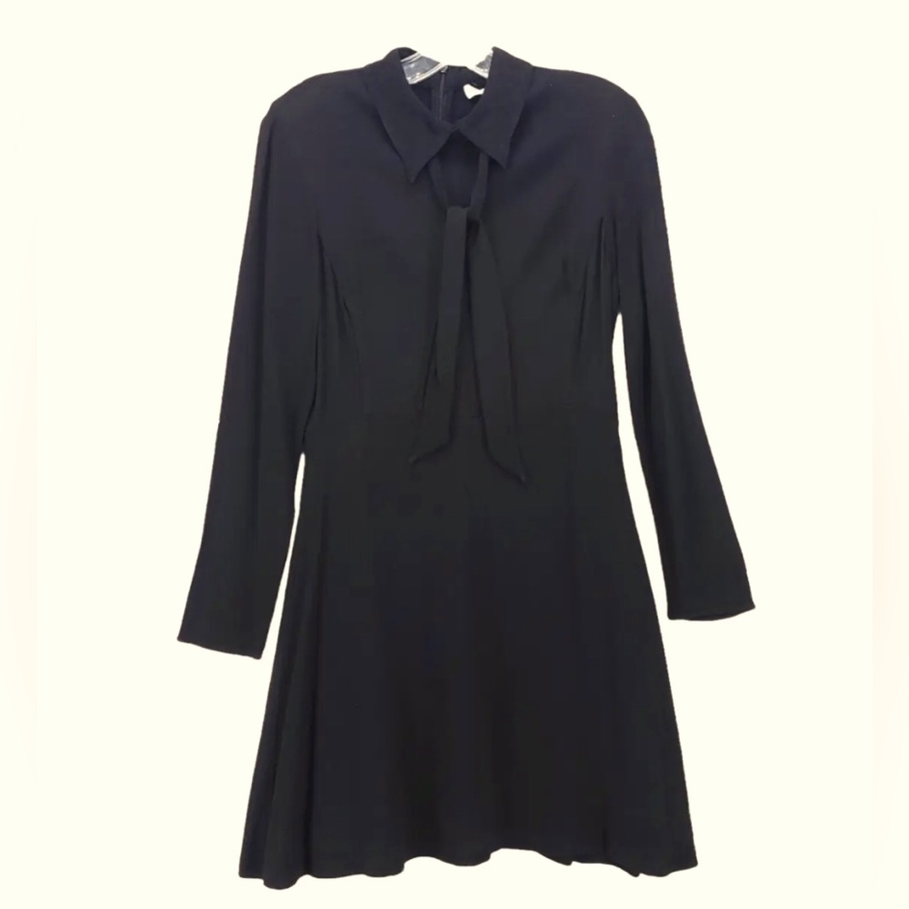 Sandro Mini Dress with Collar and Tie